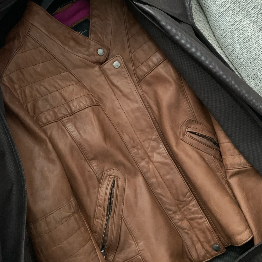 Cole Haan Leather Women’s Jacket - Picture 1 of 8